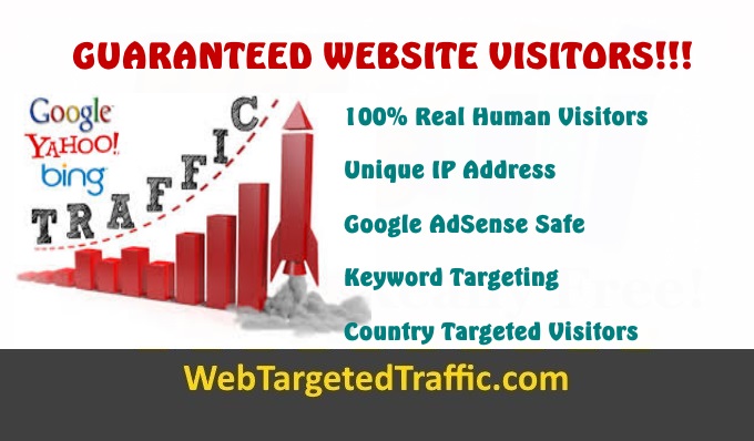 GUARANTEED WEBSITE VISITORS!!! High Quality Traffic That Converts…